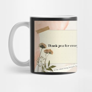 Thank you beige design Mug